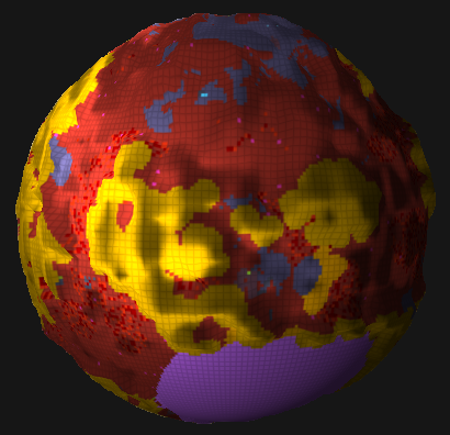 Imagen de planeta tierra Demo Alpha1 y Alpha2. Es el principal planeta